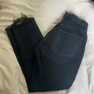 Riley High Rise Crop, Agolde, Black, Size 24